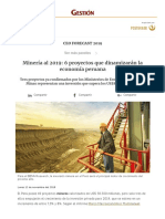 Minería Al 2019 - 6 Proyectos Que Dinamizarán La Economía - Gestion - Pe