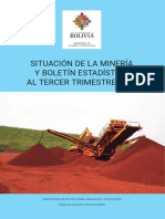 Situación de La Minería Y Boletín Estadístico Al Tercer Trimestre 2021