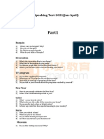 IELTS Speaking Test-2021