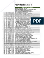 Ingresantes Fim 2017-Ii: N Codigo Espec Apellidos Y Nombres