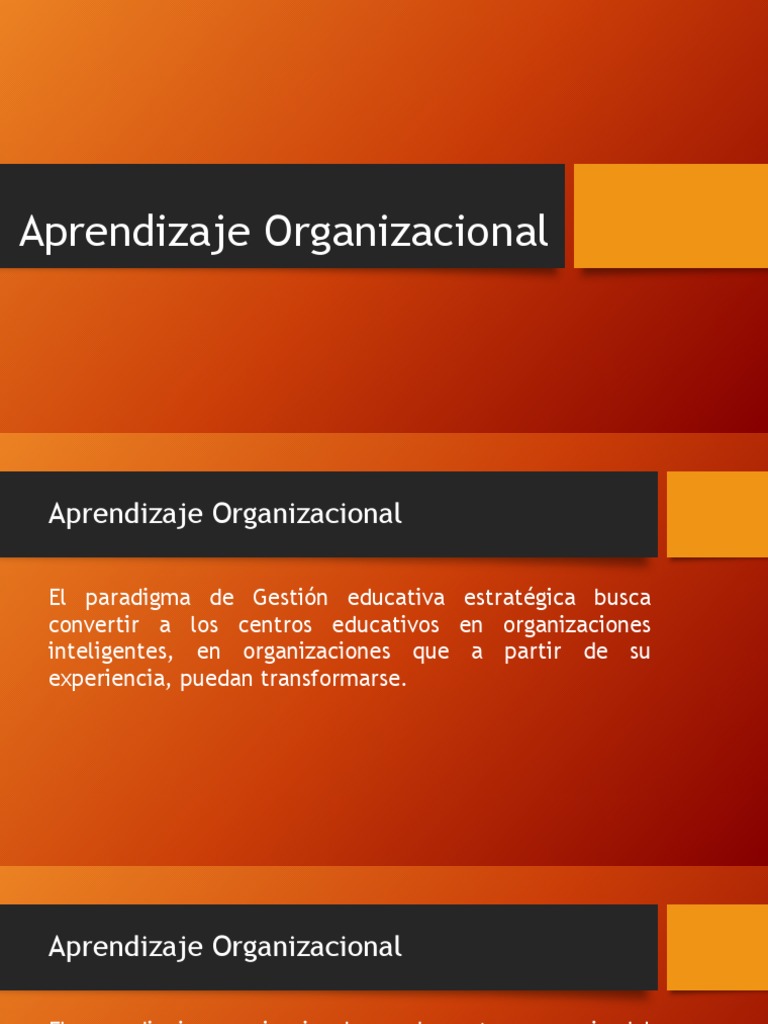 Aprendizaje Organizacional en Educación | PDF | Aprendizaje | Innovación
