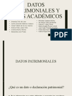 Datos Patrimoniales y Datos Académicos