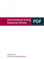 Humanitarian Emergency Response Review: 28 March 2011 Chaired by Lord (Paddy) Ashdown