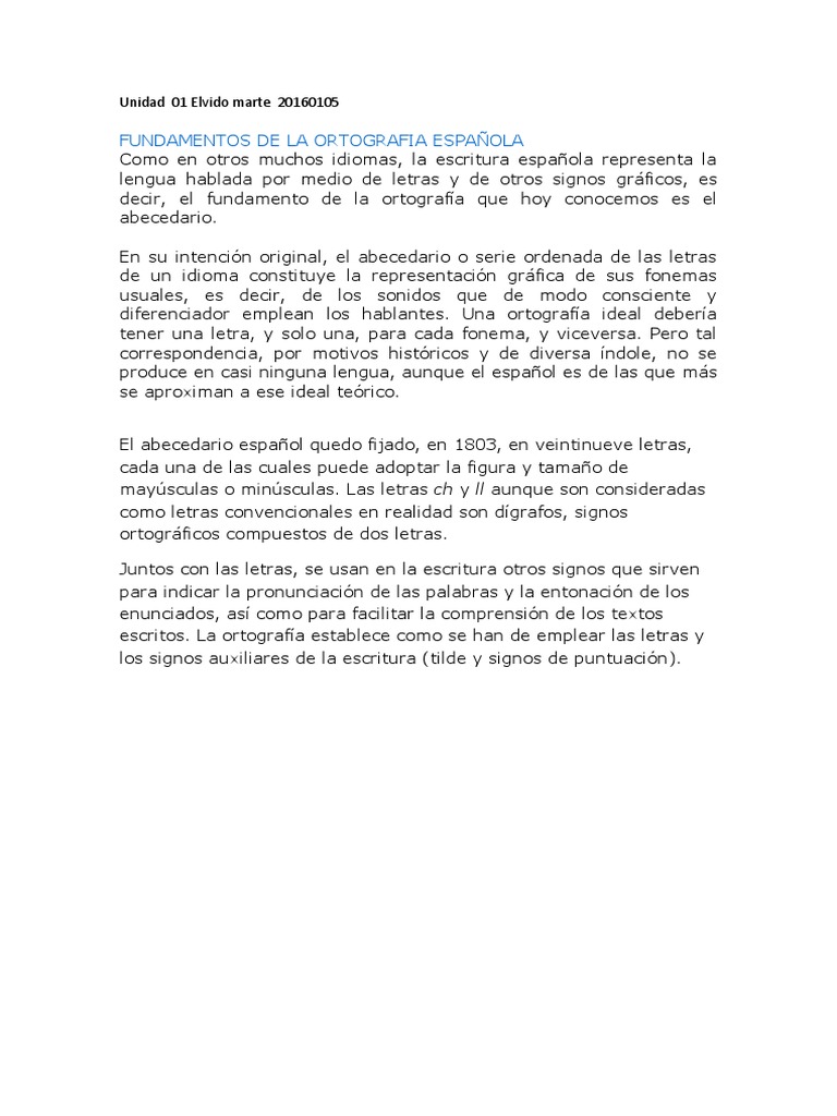 Unidad 01 Elvido Marte 20160105 | PDF