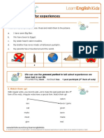 Perfect Experiences Worksheet