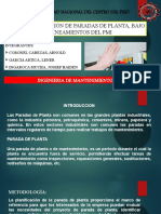 Paradas de Planta Bajo Los Lineamientos Del PMI