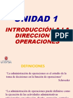 Tema 1. - Introduccion A La Direccion de Operaciones