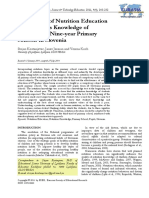 The Effects of Nutrition Education On 6th Graders Knowledge of Nutrition in Nine-Year Primary Schools in Slovenia