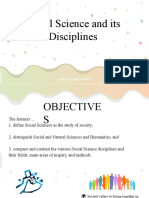 Social Science and Its Disciplines: and Here Your Subtitle