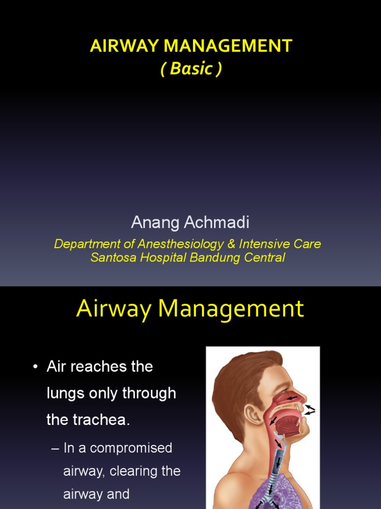 Basic Airway Management Techniques | PDF | Larynx | Clinical Medicine