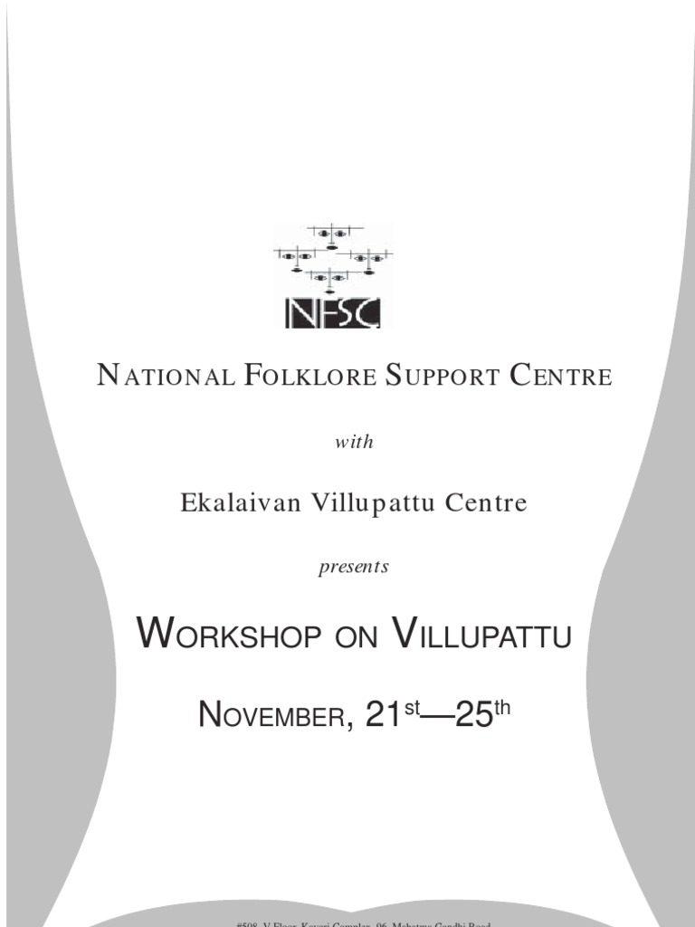 Villupattu: Traditional Tamil Storytelling | PDF | String Instruments ...