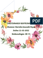 Cuestionario Biotecnología