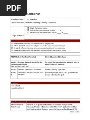 lesson plan academic