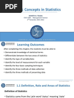 STAT 1200 - 1 Basic Concepts in Statistics