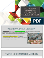 Manual On Primary & Secondary Storage Devices