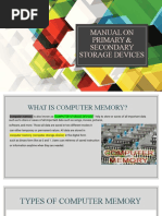 Manual On Primary & Secondary Storage Devices