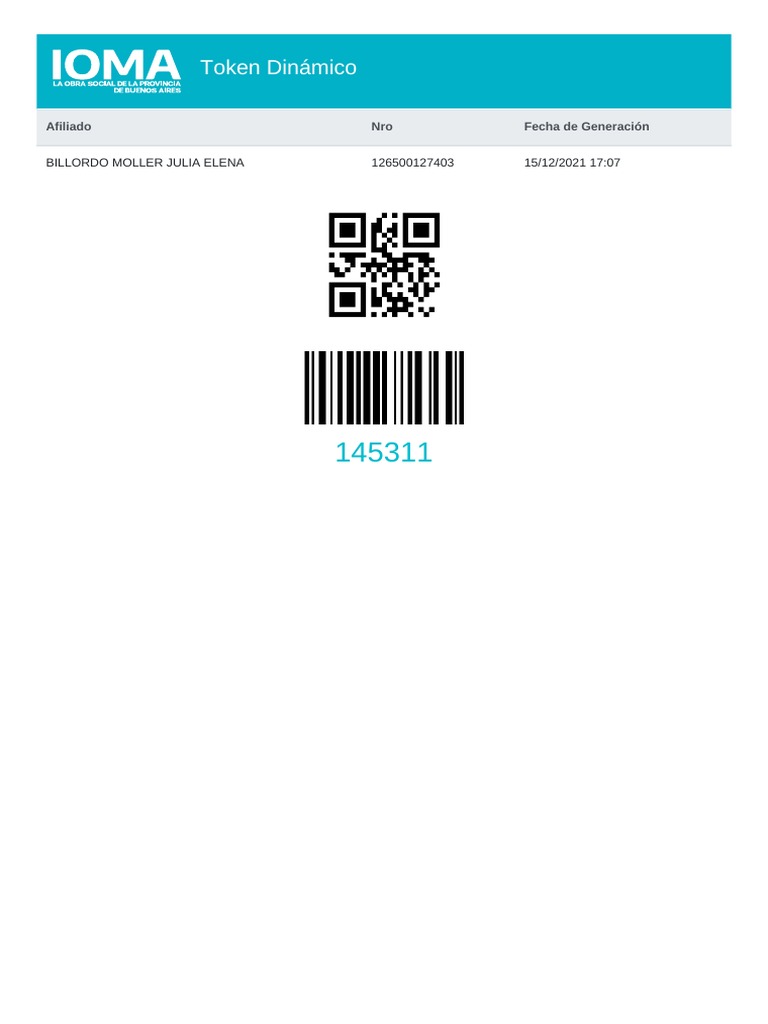 Token Dinamico 126500127400 20211215 170857 | PDF