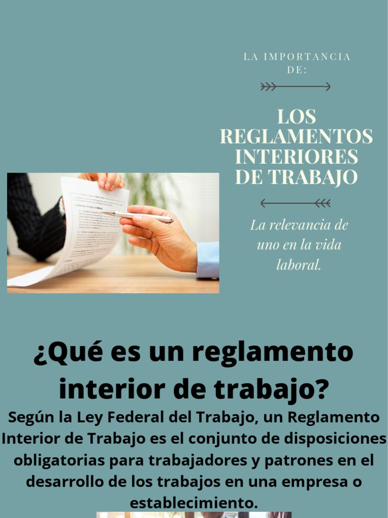 Reglamento Interior de Trabajo | PDF