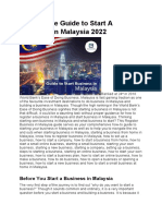 A Complete Guide To Start A Business in Malaysia 2022