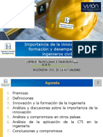 Importancia de La Innovación en La Formación y Desempeño de Los Ingenieros Civiles