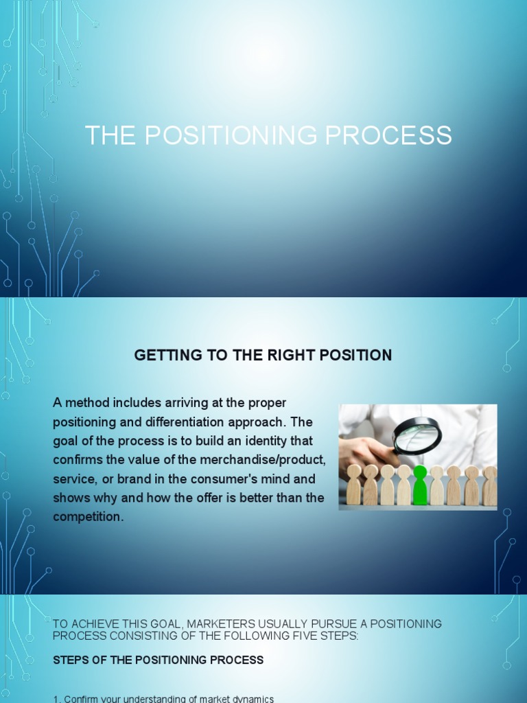 Positioning Process | PDF | Competitive Advantage | Brand