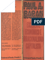 Paul Baran. Excedente Económico e Irracionalidad Capitalista (PyP)