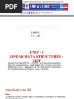 Department of Computer Science and Engineering: Cs8391 Data Structure