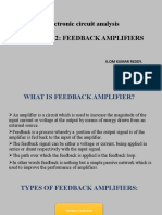 Electronic Circuit Analysis Chapter 2: Feedback Amplifiers: K.Om Kumar Reddy. 19E11A0493. Ece-C