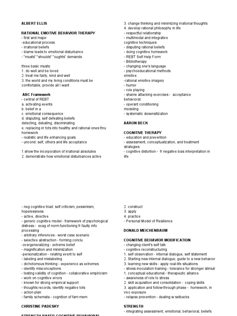 Albert Ellis Rational Emotive Behavior Therapy | PDF | Rational Emotive ...