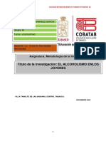 El alcoholismo en los jóvenes del Colegio de Bachilleres de Tabasco Plantel 25