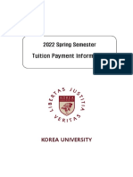 (English) 2022-1 Springl Semester Tuition Payment Information