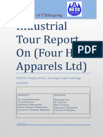 Industrial Tour Report On (Four H Apparels LTD) : University of Chittagong