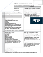 Elementary School Executive Function (EF) Checklist