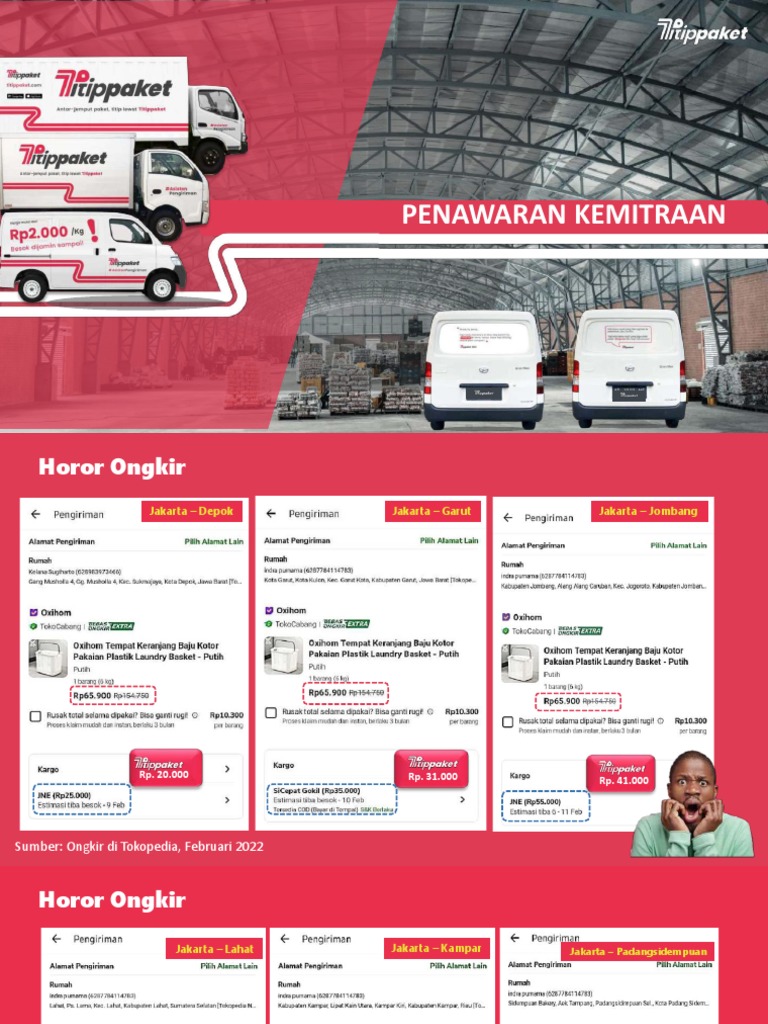 Penawaran Kemitraan Ongkir Terjangkau | PDF