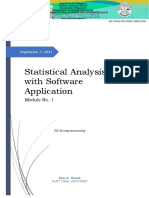 Statistical Analysis With Software Application: Module No. 1