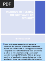 Methods of Testing The Software On Security