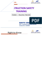 Construction Safety Training Module 1 - Hazardous Materials
