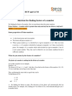 Lecture Notes For HCF and LCM: Some Properties of Prime Numbers