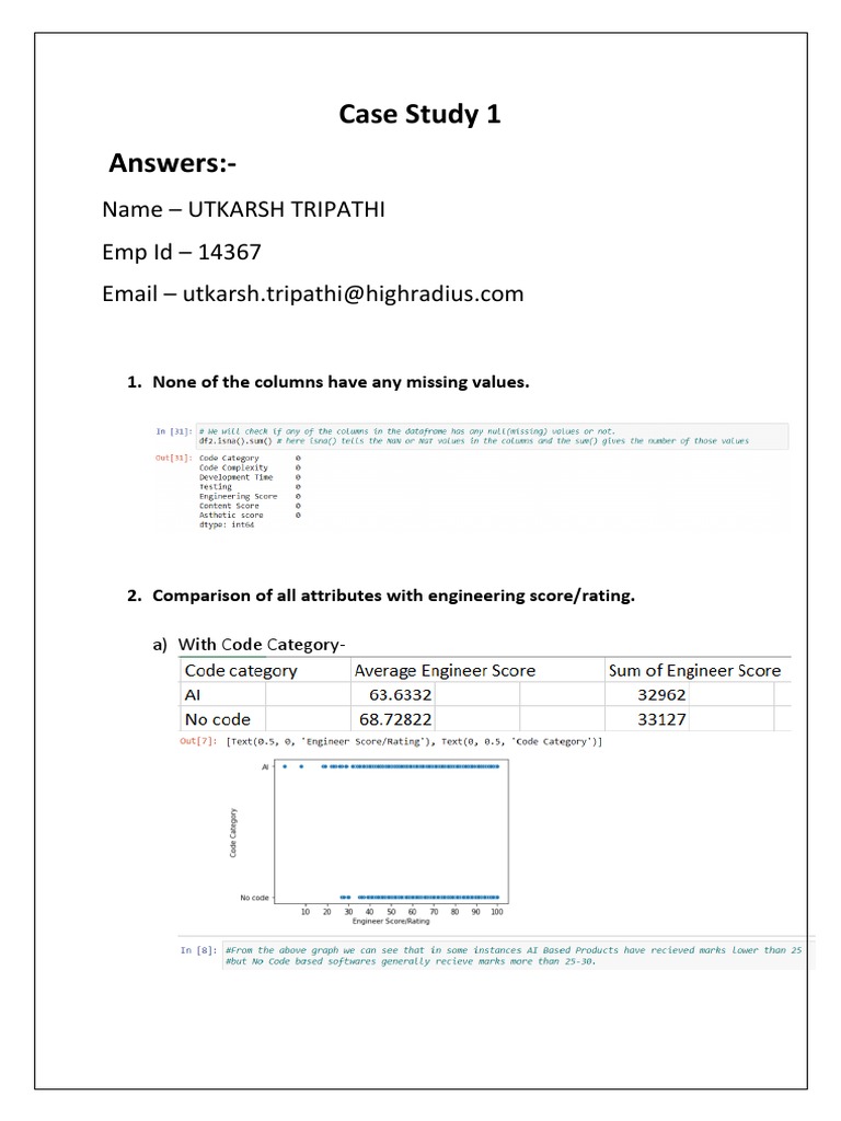 Case Study 1 | PDF | Statistics | Statistical Theory