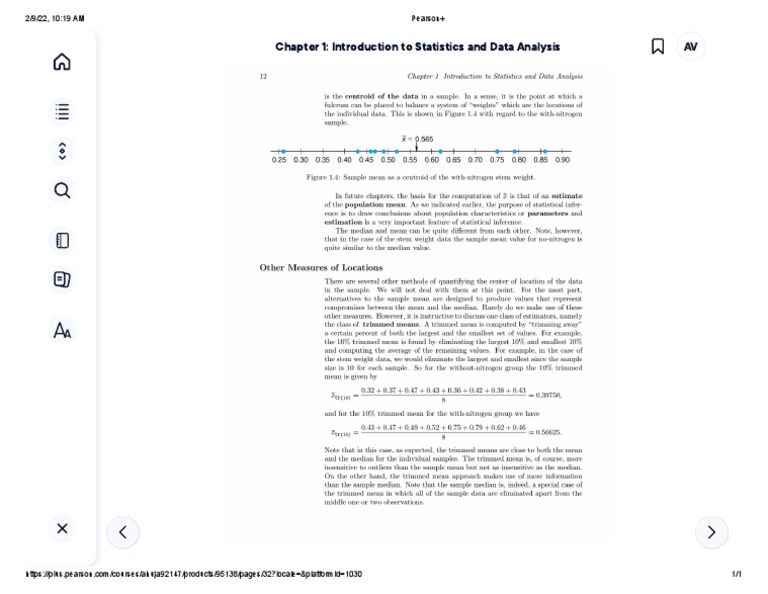 Chapter 1: Introduction To Statistics and Data Analysis AV | PDF | Art ...