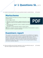 Paper - 1 - MARK SCHEME and EXAMINER COMMENTS - SL