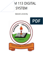 Kabarak University - DCOM 113 DIGITAL SYSTEM