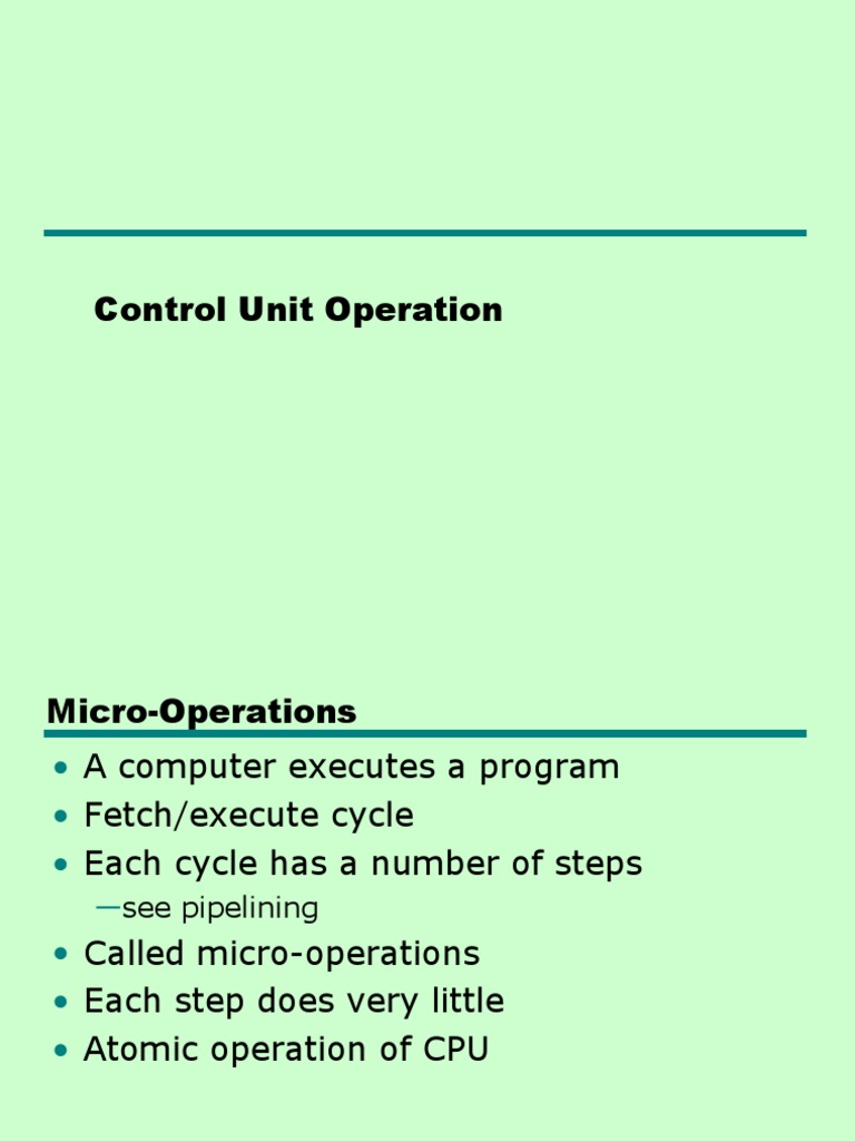 Control Unit PDF Central Processing Unit Computing