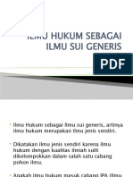 ILMU HUKUM SEBAGAI ILMU SUI GENERIS