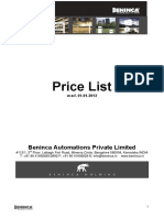 Price List BENINCA 2012