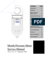 Mouth Pressure Meter Service Manual: 027-11 Iss. 1.0 September 1998