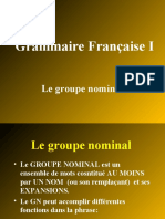 4 - Le Groupe Nominal