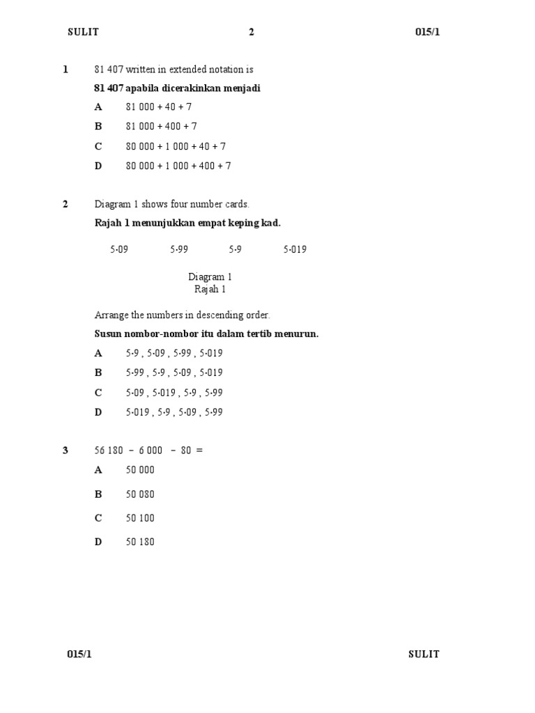K1 - Soalan Pep | PDF