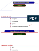 Enterprise Information Systems: Lecture Focus