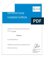 Dell Partner Course Completion Certificate